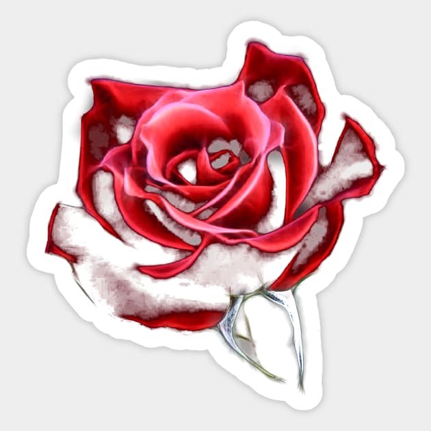 Red Rose Sticker by SKornackiArt